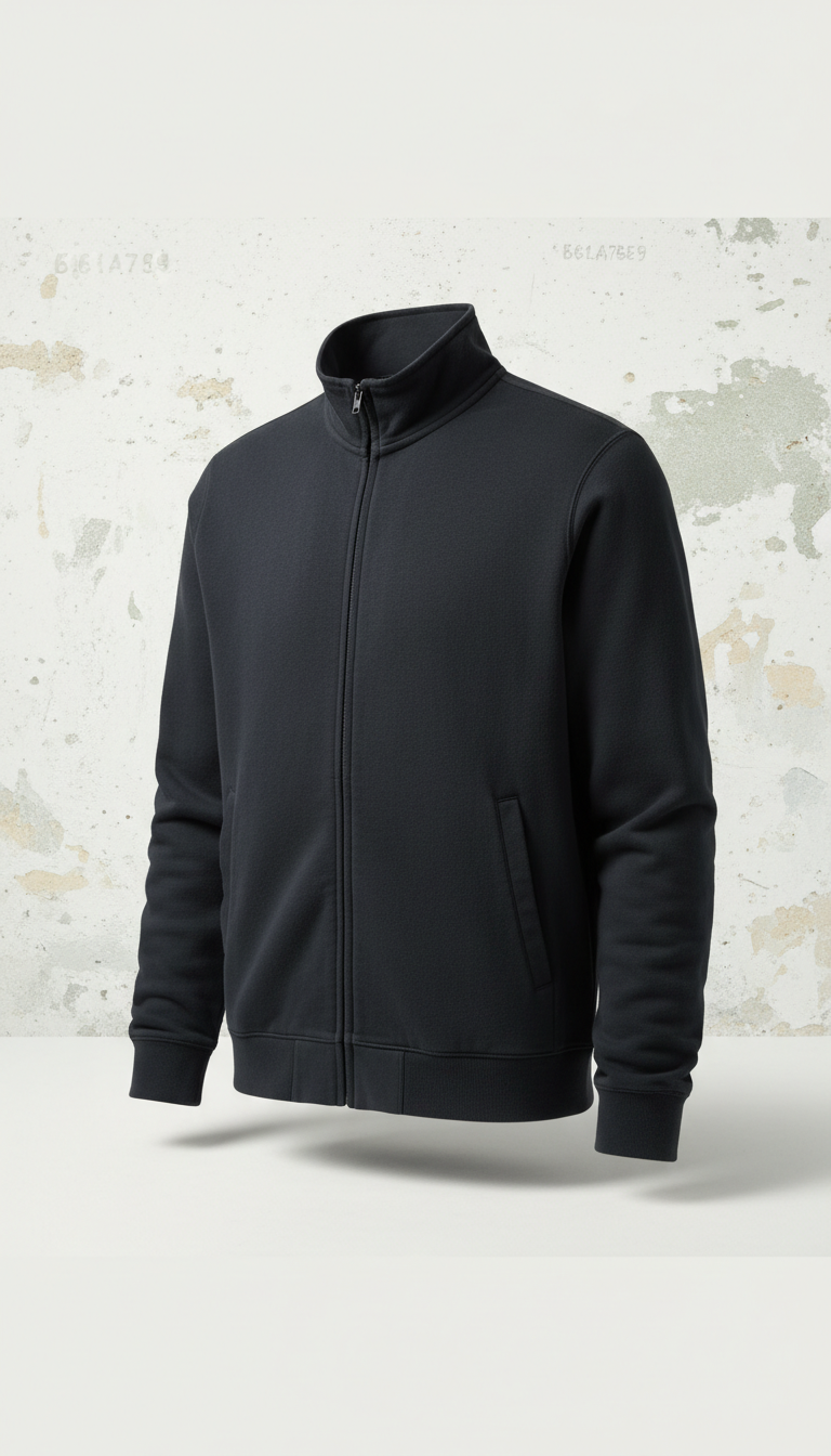 Giacca zip-up antracite profondo