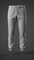 Pantaloni jogger tecnici argento opaco