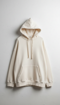 Felpa in cotone color crema